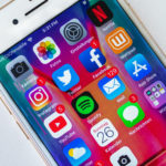 social media icons on smartphone